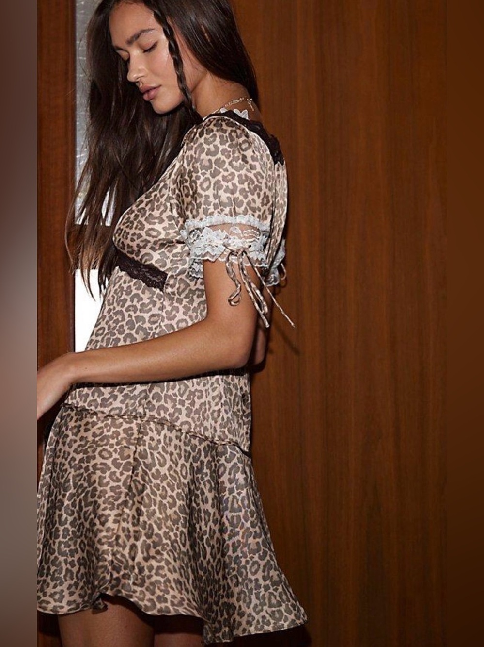Free people Brown Jos Mini Dress